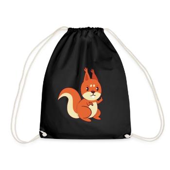 Écureuils - Sac de sport léger - noir - Devant