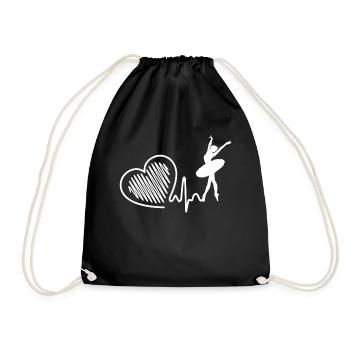 Danseur de ballet Danseur de ballet Heartbeat - Sac de sport léger - noir - Devant