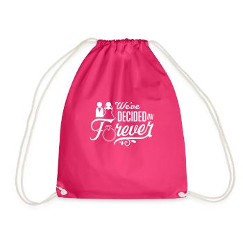 Fiancé marriage proposal - Drawstring Bag - fuchsia - Front