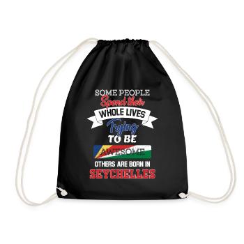 Né aux Seychelles - Sac de sport léger - noir - Devant
