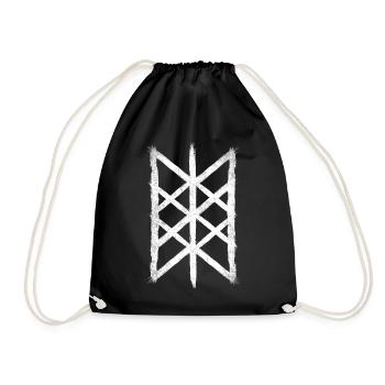 Net of Wyrd Destiny Germanic Vikings gift - Drawstring Bag - black - Front