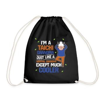 Tai Chi Cool Oma Fitness-Geschenk - Turnbeutel - Schwarz - Vorne