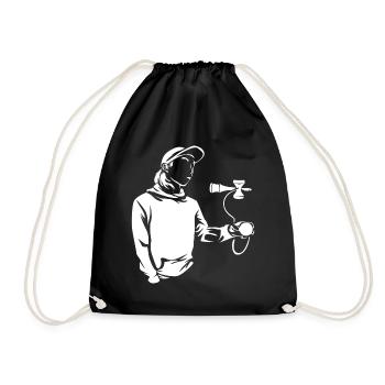 Kendama skill game - Drawstring Bag - black - Front