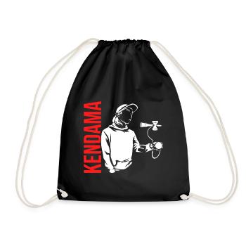 Kendama Hiragana Japan - Drawstring Bag - black - Front