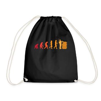 Maurer Evolution | funny wall builder gift - Drawstring Bag - black - Front