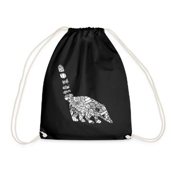 Coati Coati Motif floral - Sac de sport léger - noir - Devant