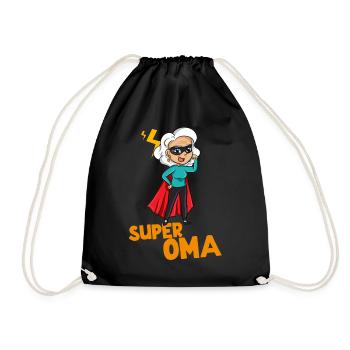 Super Grandma Gift Grandma Grandparents Best Grandma - Drawstring Bag - black - Front