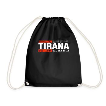 Great Albania Gift Idea - Drawstring Bag - black - Front