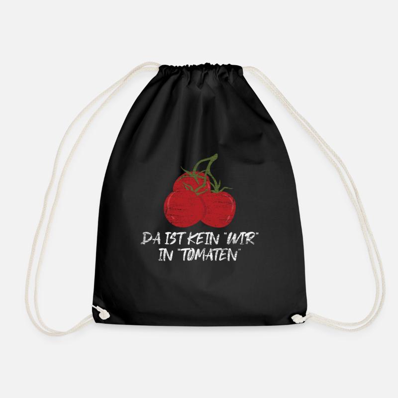 Tomaten Tomate Gemüse Vegan - Turnbeutel - Schwarz