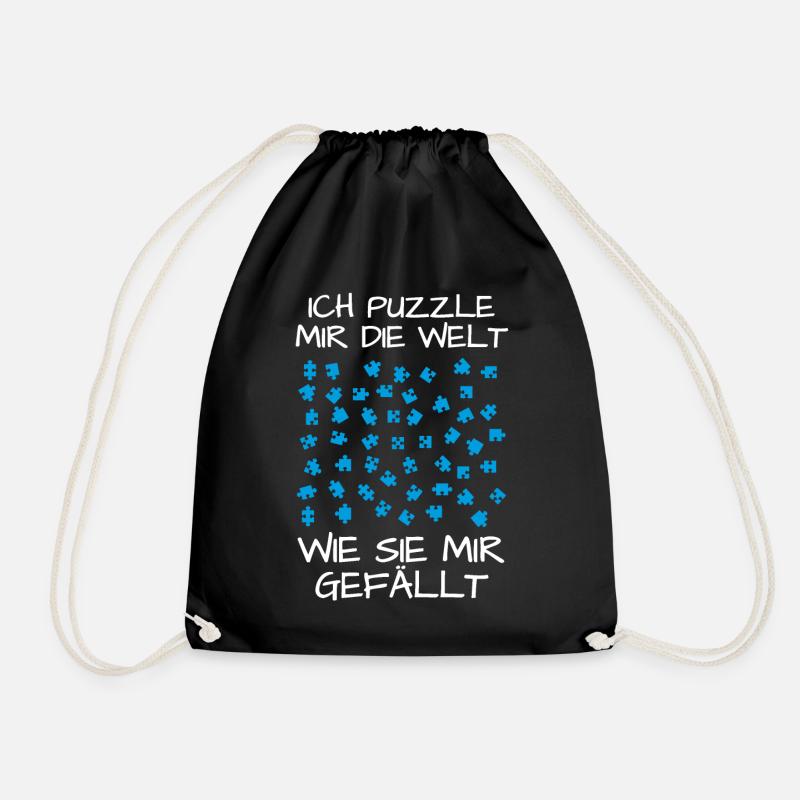 Puzzle Puzzlespiele Liebhaber Spruch Geschenk - Turnbeutel - Schwarz