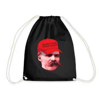 Nietzsche Philosoph Make God Dead Again - Turnbeutel - Schwarz - Vorne