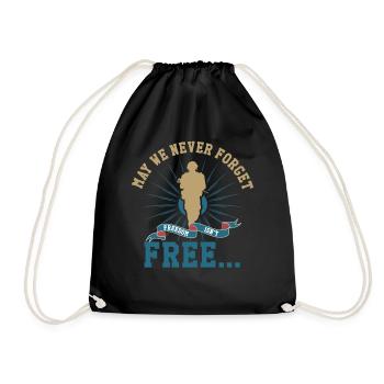 Soldat militaire vétéran cadeau - Sac de sport léger - noir - Devant