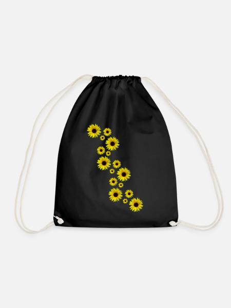 gelbe Sonnenblumen, Sonnenblume, Blumen, Blüten - Sportstaske - sort