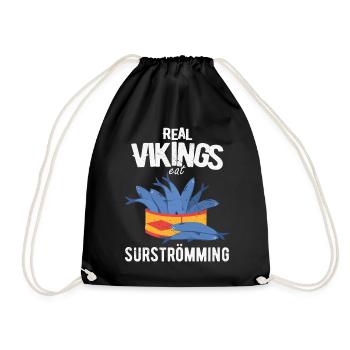 Surströmming Scandinavia Sweden Vikings - Drawstring Bag - black - Front