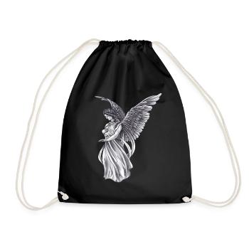 Angel Mystical Altar Heaven Wing Symbol Style - Drawstring Bag - black - Front