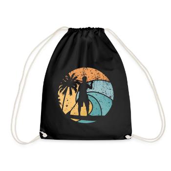 Rétro SUP Stand Up Paddling Sunset Gift - Sac de sport léger - noir - Devant