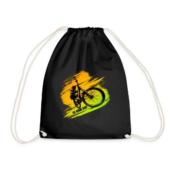 Life behind Bars Geschenk für extrem Bmx & Mtber - Turnbeutel - Schwarz - Vorne