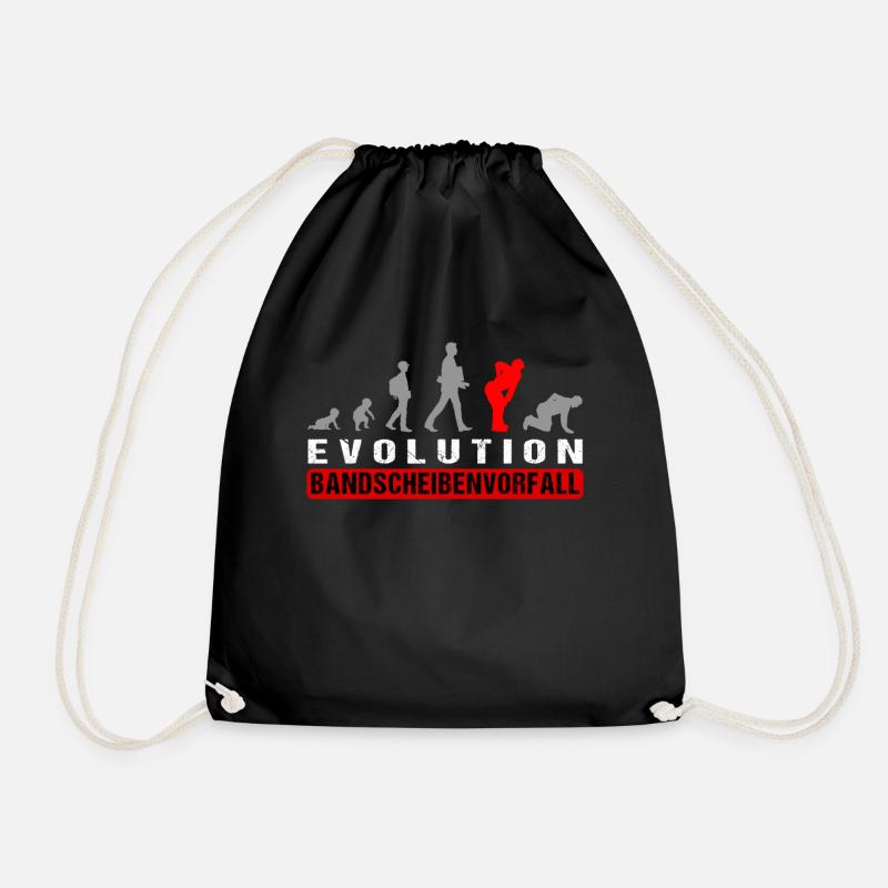 Evolution Bandscheibenvorfall Hexenschuss Männer - Turnbeutel - Schwarz