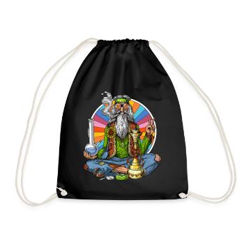 Hippie Stoner - Drawstring Bag - black - Front