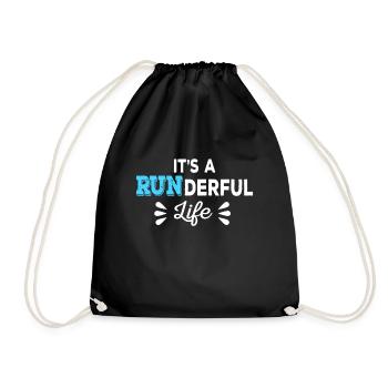 Runderful Life Run Coureur en cours d'exécution marathon - Sac de sport léger - noir - Devant