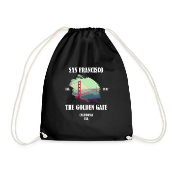 San Francisco Golden Gate Bridge - Drawstring Bag - black - Front