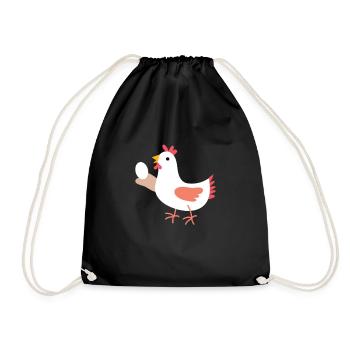 Chicken - Drawstring Bag - black - Front