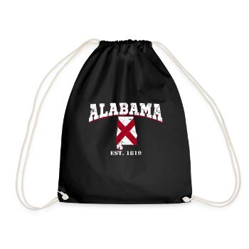 Alabama est. 1819 - Drawstring Bag - black - Front