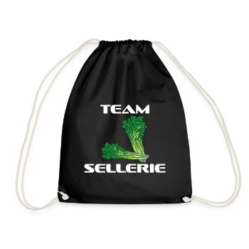 TEAM SELLERIE LUSTIGER SPRUCH GESCHENK - Turnbeutel - Schwarz - Vorne
