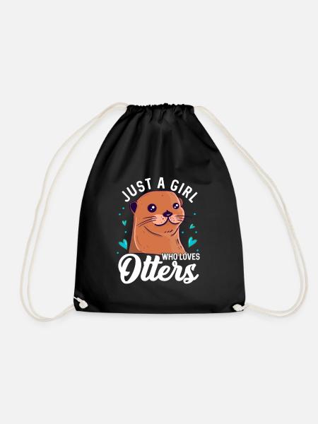 Otter Tier - Turnbeutel - Schwarz