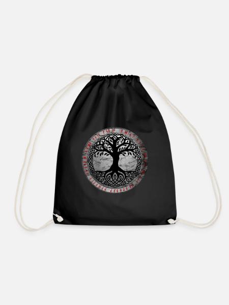 Yggdrasil Tree of Life Weltenbaum - Turnbeutel - Schwarz