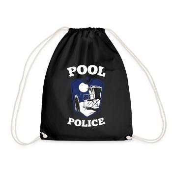 Piscine extérieure Police sauveteur sauveteur piscine extérieure - Sac de sport léger - noir - Devant