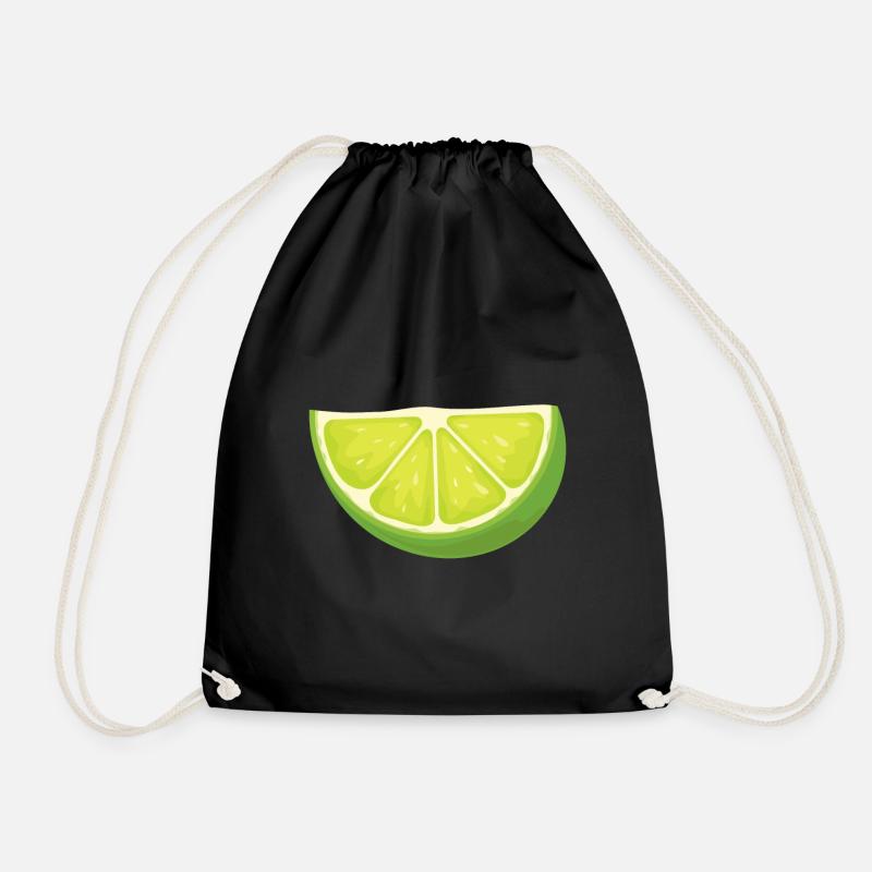 Lime costume lime - Drawstring Bag - black