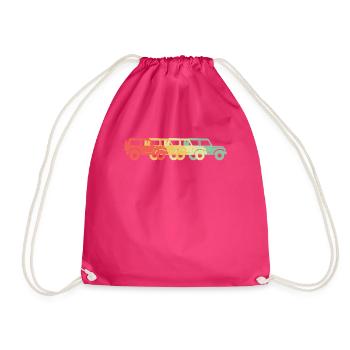 RETRO 4X4 GIFT FOR GIRLFRIEND OR BOYFRIEND - Drawstring Bag - fuchsia - Front