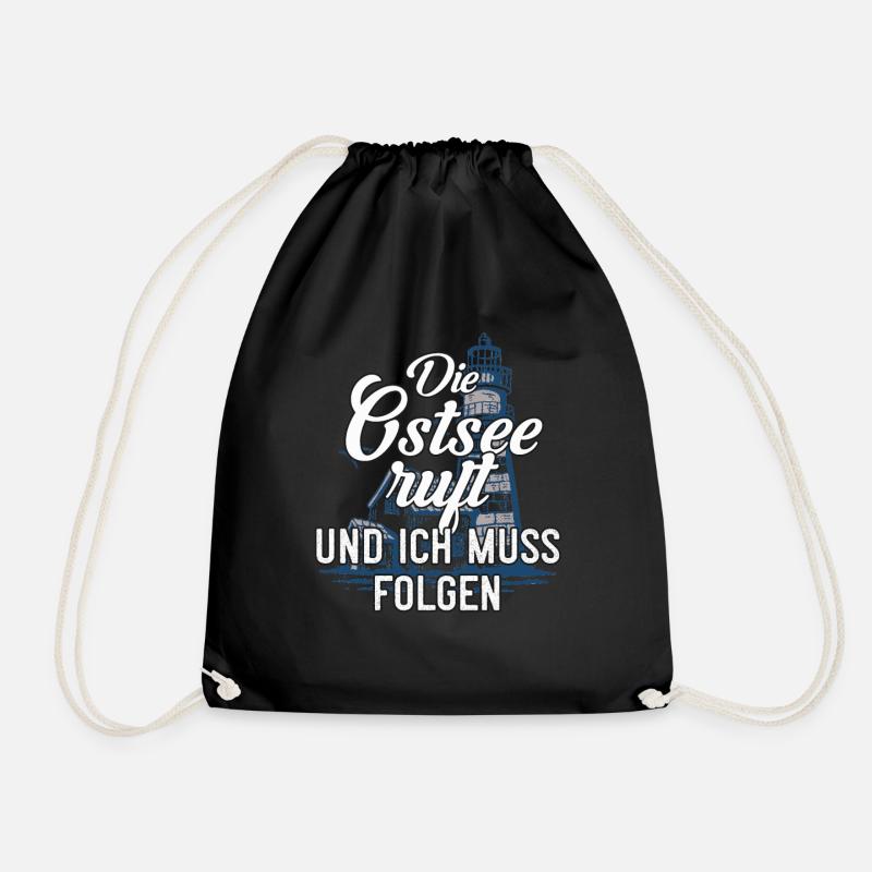 Die Ostsee ruft - Turnbeutel - Schwarz
