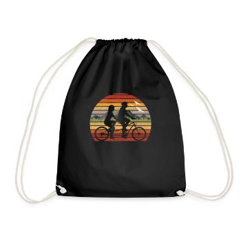 Tandem driving - Drawstring Bag - black - Front