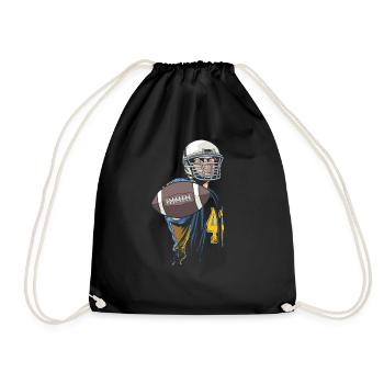 American Football - Turnbeutel - Schwarz - Vorne