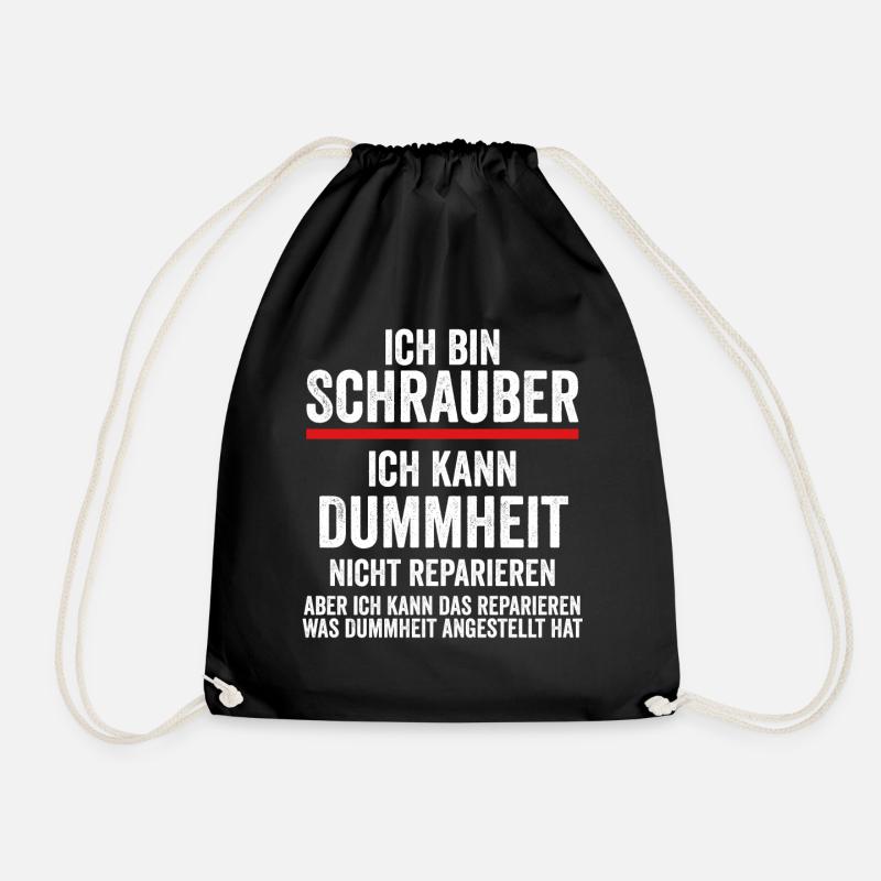 Schrauber Tuning Kfz Mechaniker Mechatroniker - Turnbeutel - Schwarz