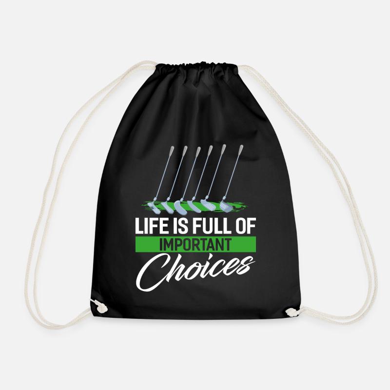 Golf Golfschläger Golfer Golfspieler Geschenk - Turnbeutel - Schwarz
