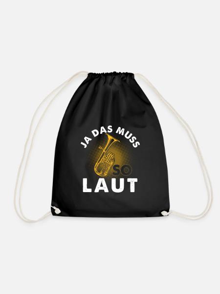 Horn Ja das muss so laut - Turnbeutel - Schwarz