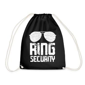 Ring Security Ringträger Heiraten Verlobung Heirat - Turnbeutel - Schwarz - Vorne