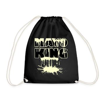 Mayo King - Mayonnaise spilled - Drawstring Bag - black - Front