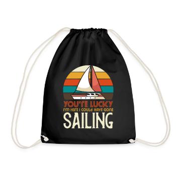 J'aurais pu faire de la voile - Sac de sport léger - noir - Devant