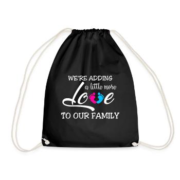 Baby shower grossesse enceinte baby bump bébé - Sac de sport léger - noir - Devant