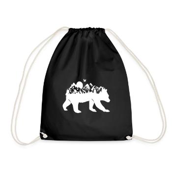 Bär - Turnbeutel - Schwarz - Vorne