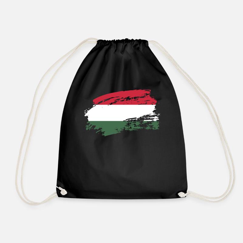 hungary hungary - Drawstring Bag - black