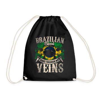 Brazilian - Drawstring Bag - black - Front