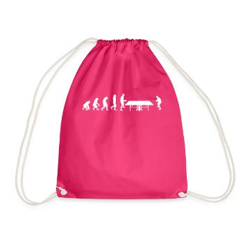 Evolution Tischtennis | Ping Pong | Tischtennisspi - Turnbeutel - Fuchsia - Vorne