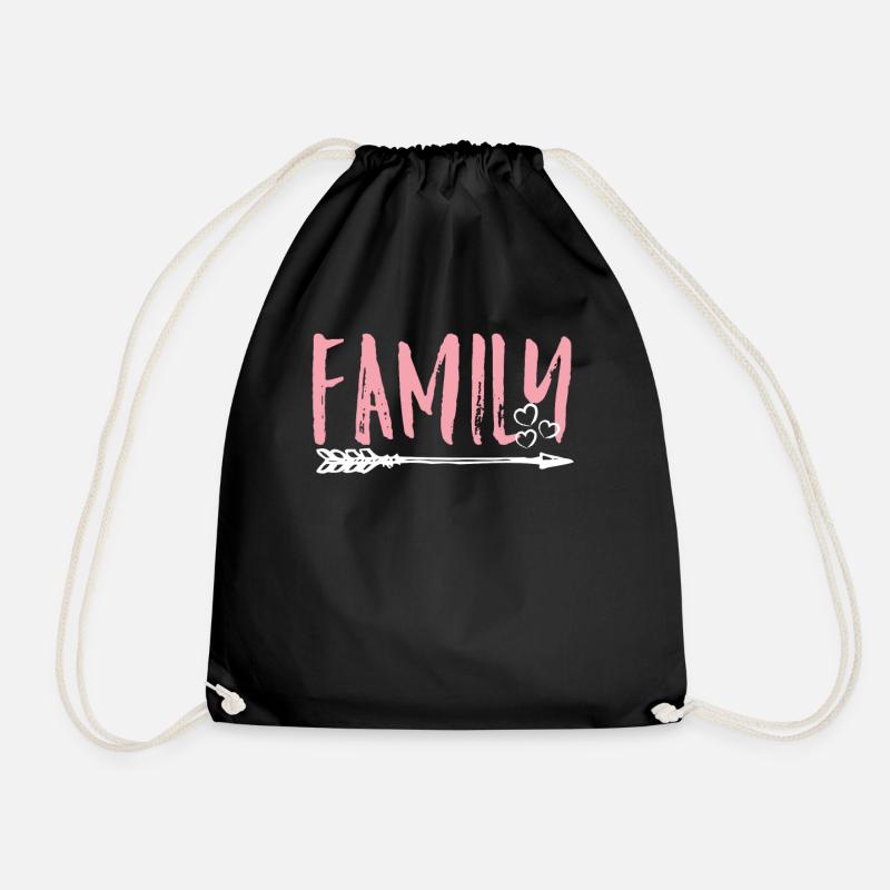 Familie - Turnbeutel - Schwarz
