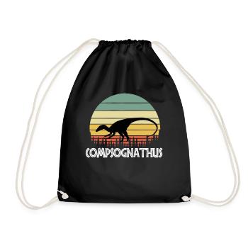 Compsognathus - Drawstring Bag - black - Front