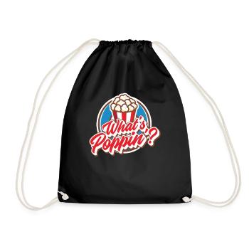 Popcorn - Turnbeutel - Schwarz - Vorne